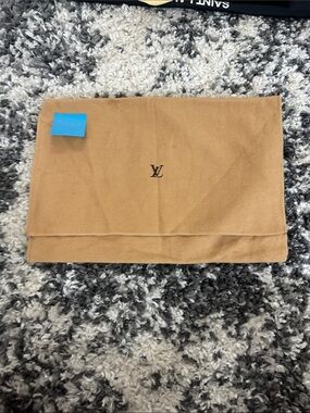 Louis Vuitton Tan Dust Pouch with Black LV Logo